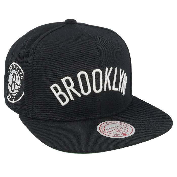ミッチェル\u0026ネス Mitchell \u0026 Ness 【 Brooklyn Nets Triple Play Black Snapback Men Black 】 ブルックリン ネッツ 黒いこと 黒いこと Snapback スナップバック 御徒面子 メンズ 黒いこと 黒いこと