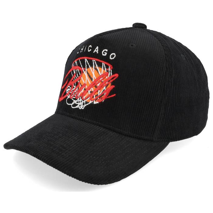 ミッチェル\u0026ネス Mitchell \u0026 Ness 【 Chicago Bulls Corduroy Net Black A-Frame Adjustable Men Black 】 風の強い町 ブルズ コール天 サイバー空間 黒いこと 黒いこと メンズ 黒いこと 黒いこと