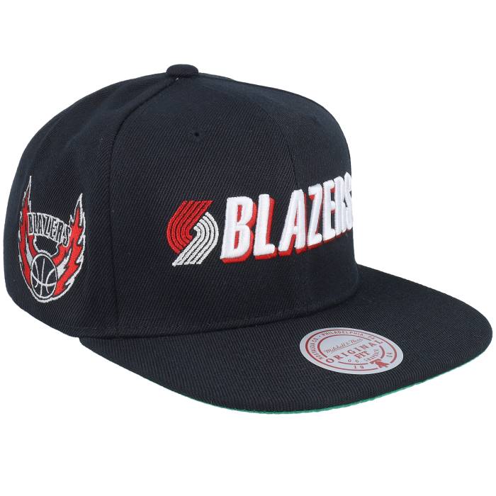 ミッチェル&ネス Mitchell & Ness 【 Portland Trail Blazers Triple Play Black Snapback Men Black 】 ポートランド ブレザー 黒色 ブラック Snapback スナップバック バッグ メンズ 黒色 ブラック