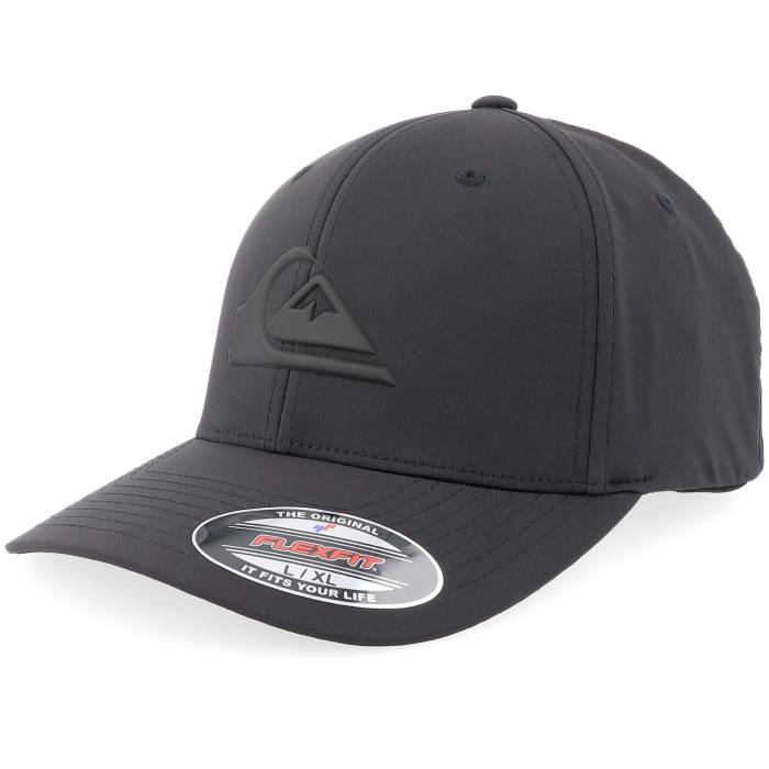 クイックシルバー Quiksilver 【 Amped Up True Black Flexfit Men Black 】 黒色 ブラック メンズ 黒色 ブラック｜スニケス