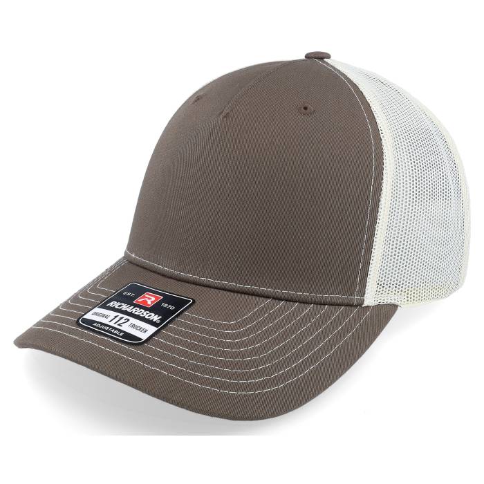 Richardson 【 112Fp Split Chocolate Chip/Birch Trucker Men Brown 】 トラッカー メンズ 茶色 ブラウン