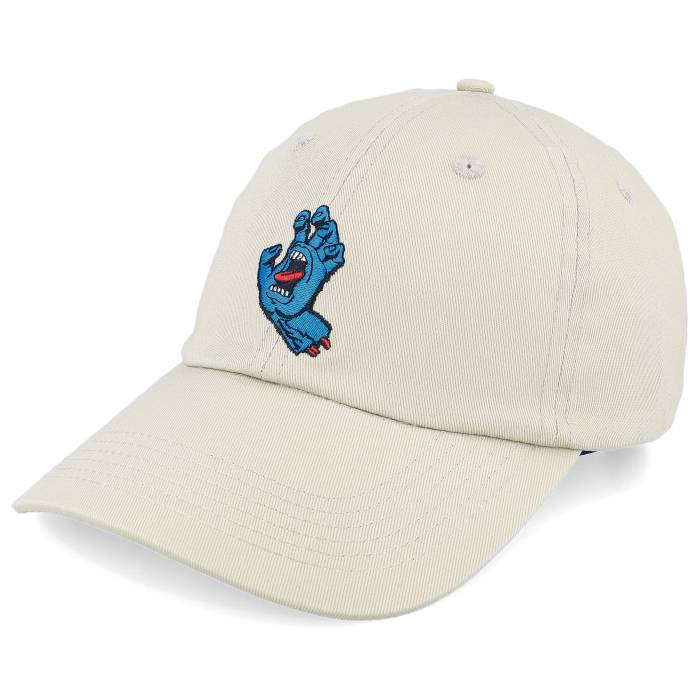サンタクルーズ Santa Cruz 【 Screaming Mini Hand Cap Blond Wood Dad Cap Men Beige 】 キャップ 帽子 メンズ ベージュ｜スニケス