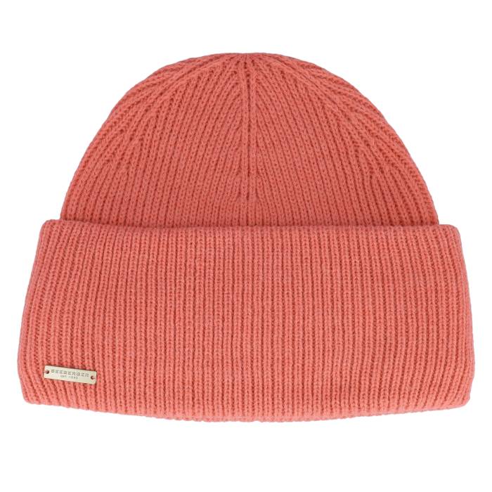 【★百貨店SALE★6/11夜夜中2時迄】Seeberger 【 Knit Beanie With Turn Pink Cuff Women Pink 】 編み物 旗がしら かぶり笠 pink サクラ色 レディース pink サクラ色