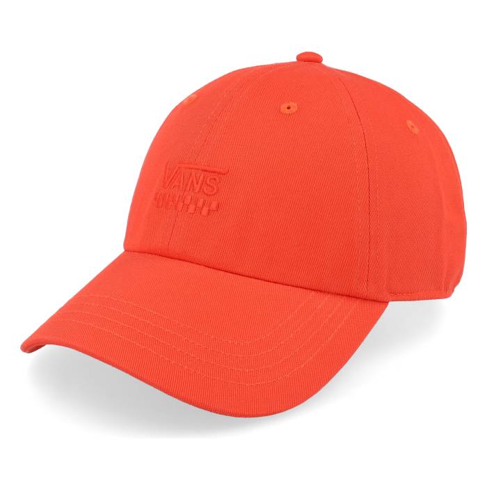 ヴァンズ Vans 【 Court Side Curved Bill Jockey Fiesta Dad Cap Men Red 】 コート キャップ 帽子 メンズ Red 赤・レッド｜スニケス 20,100円