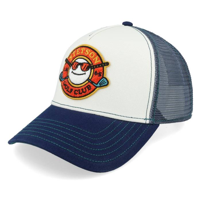 ステットソン Stetson 【 Golf Club Off White/Navy Trucker Men White / Blue 】 golf ゴルフ クラブ トラッカー メンズ 白色 ホワイト 青色 ブルー