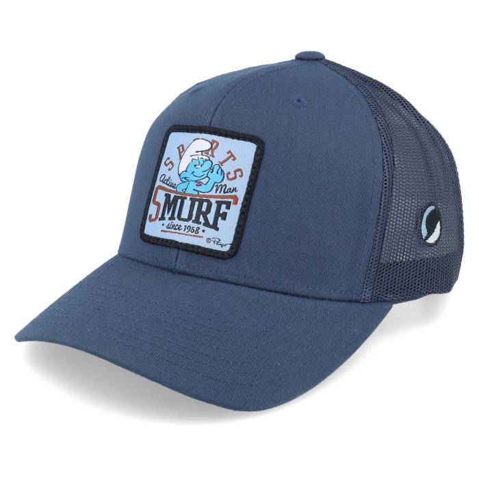 The Smurfs 【 Sport Smurf Navy Trucker Men Blue 】 紺色 ネイビー トラッカー メンズ 青色 ブルー｜スニケス