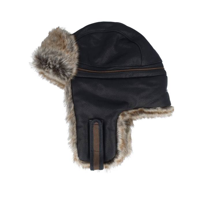 【★百貨店SALE★6/11十二時2時迄】ステットソン Stetson 【 Bomber Cowhide Black/Brown Trapper Men Black 】 メンズ 黒いこと 黒いこと