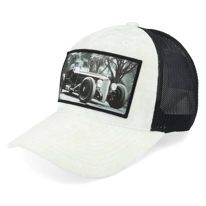 Calza Pennello 【 Luxury Hot Rod Velvet White/Black A-Frame Trucker Men White 】 トラッカー メンズ 白色 ホワイト|スニケス