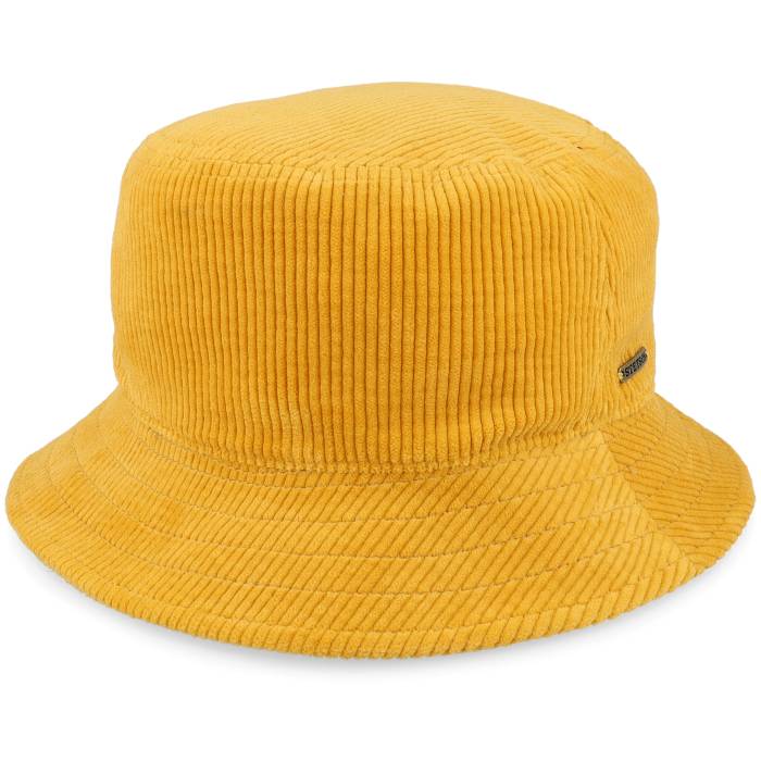 【★百貨店SALE★6/11十二時2時迄】ステットソン Stetson 【 Corderoy Manchester Yellow Bucket Men Yellow 】 yellow 黄味がかった・黄色 メンズ yellow 黄味がかった・黄色