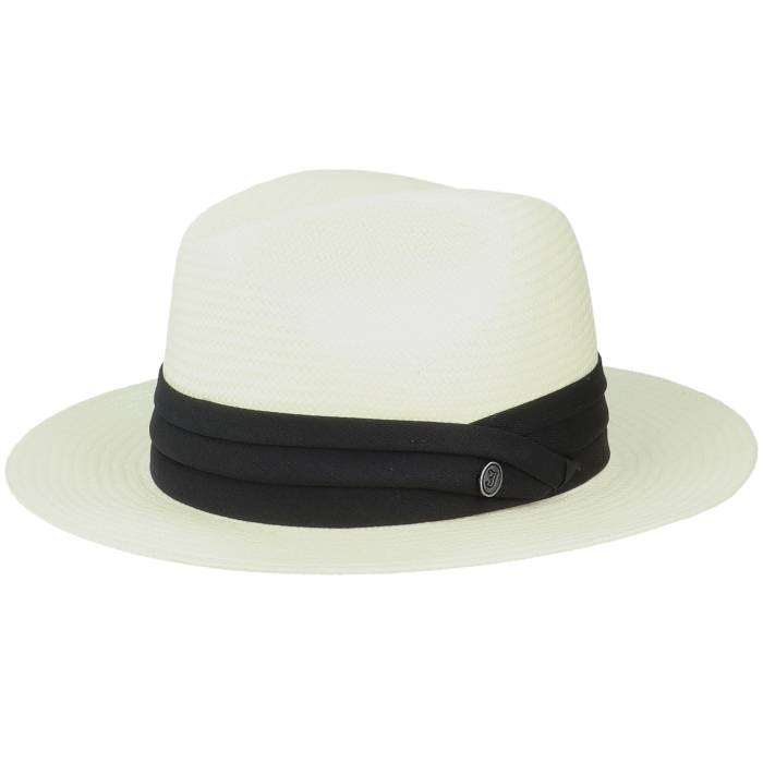 【★百貨店SALE★6/11真夜中2時迄】Jaxon \u0026 James 【 Toyo Safari Straw Ivory/Black Fedora Men Beige 】 サファリ メンズ ベージュ