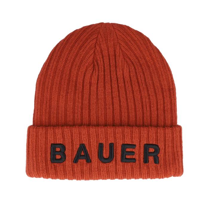 Bauer 【 Ribbed Toque Fire Red Cuff Men Orange 】 ファイア Red 赤・レッド メンズ orange 橙・オレンジ
