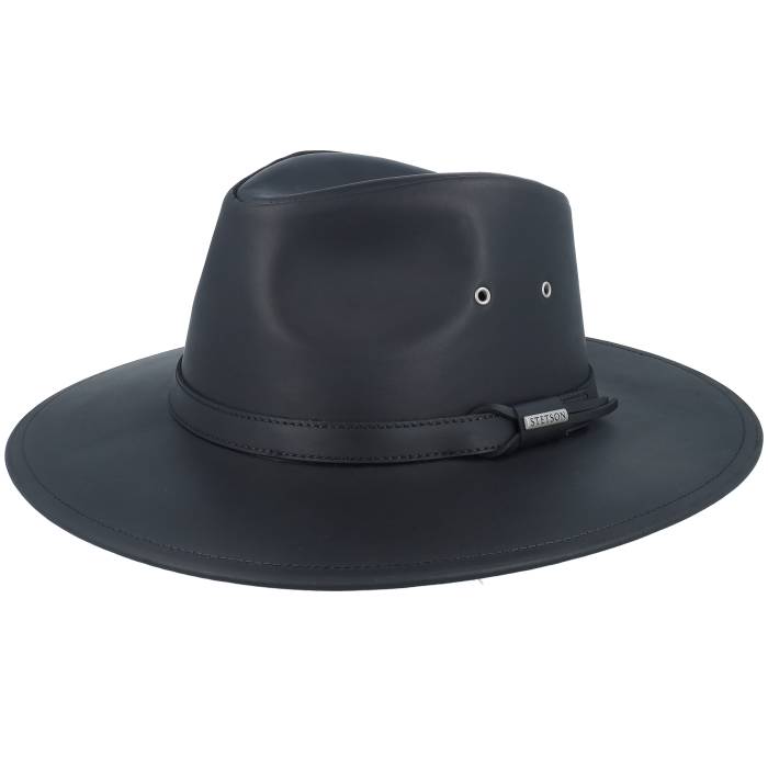 【★百貨店SALE★6/11十二時2時迄】ステットソン Stetson 【 Buffalo Leather Black Western Men Black 】 緩衝装置置き目 なめし革 黒いこと 黒いこと ウェスタン メンズ 黒いこと 黒いこと