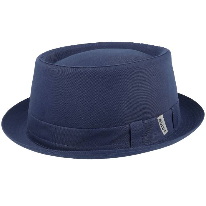 ステットソン Stetson 【 Cotton Navy Pork Pie Men Blue 】 紺色 ネイビー メンズ 青色 ブルー