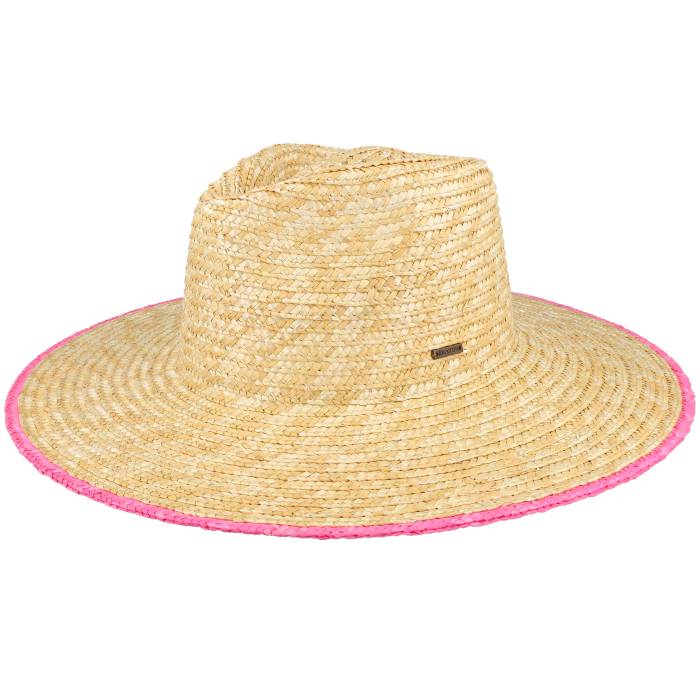 ブリクストン Brixton 【 Joanna Festival Honey/Pink Straw Hat Men Beige 】 メンズ ベージュ