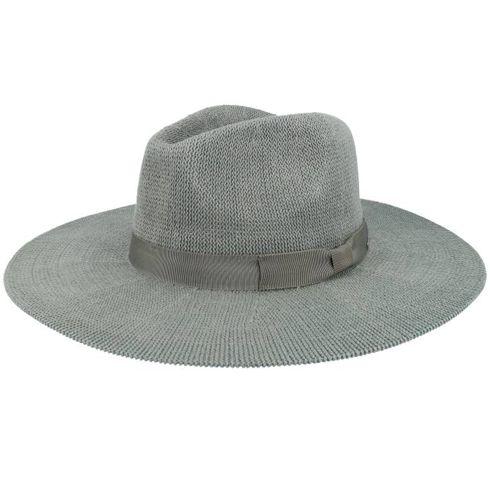 ブリクス英トン Brixton 【 Lyons Knit Packable Elm Sun Hat Women Grey 】 編み物 レディース 薄墨色 薄墨色