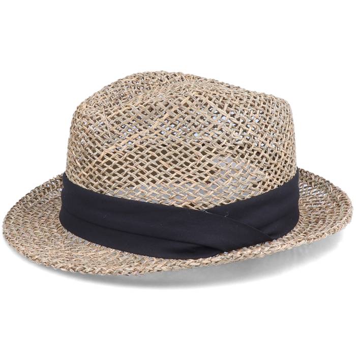 Seeberger 【 Trilby Seagras With Trimming Nature/Black Straw Hat Men Beige 】 メンズ ベージュ|スニケス