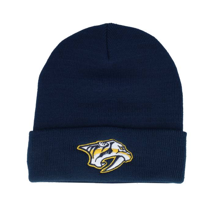 アメリカンニードル American Needle 【 Nashville Predators Terrain Knit Solid Navy Cuff Men Blue 】 ナッシュビル プレデターズ ニット ソリッド 紺色 ネイビー メンズ 青色 ブルー