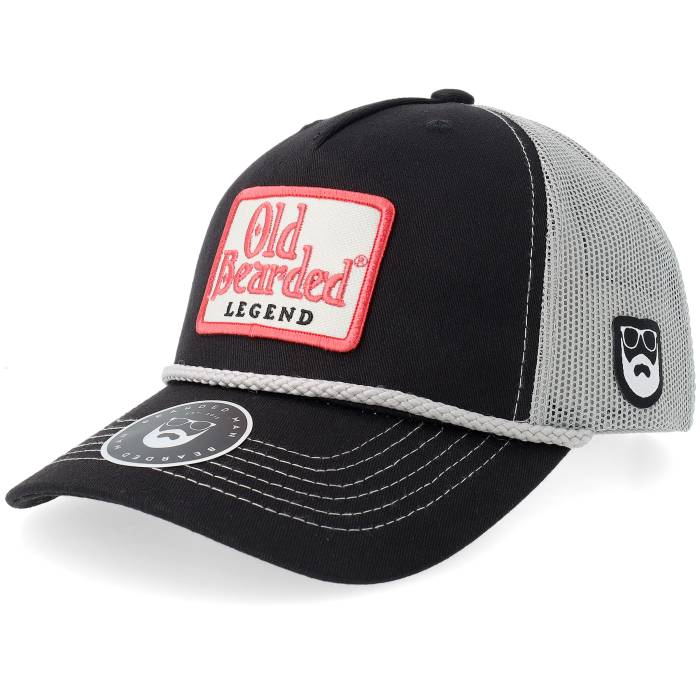 Bearded Man 【 Bearded Legend Black/Grey Rope Mid A-Frame Trucker Men Black 】 Legend レジェンド ミッド トラッカー メンズ 黒色 ブラック