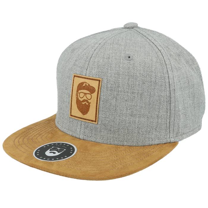 Bearded Man 【 Cap Man Patch Grey/Suede Snapback Men Grey 】 キャップ 帽子 Snapback スナップバック バッグ メンズ 灰色 グレー
