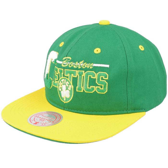 ミッチェル&ネス Mitchell & Ness 【 Boston Celtics Varsity Letter Green/Yellow Snapback Men Green 】 ボストン セルティックス Snapback スナップバック バッグ メンズ green 緑・グリーン
