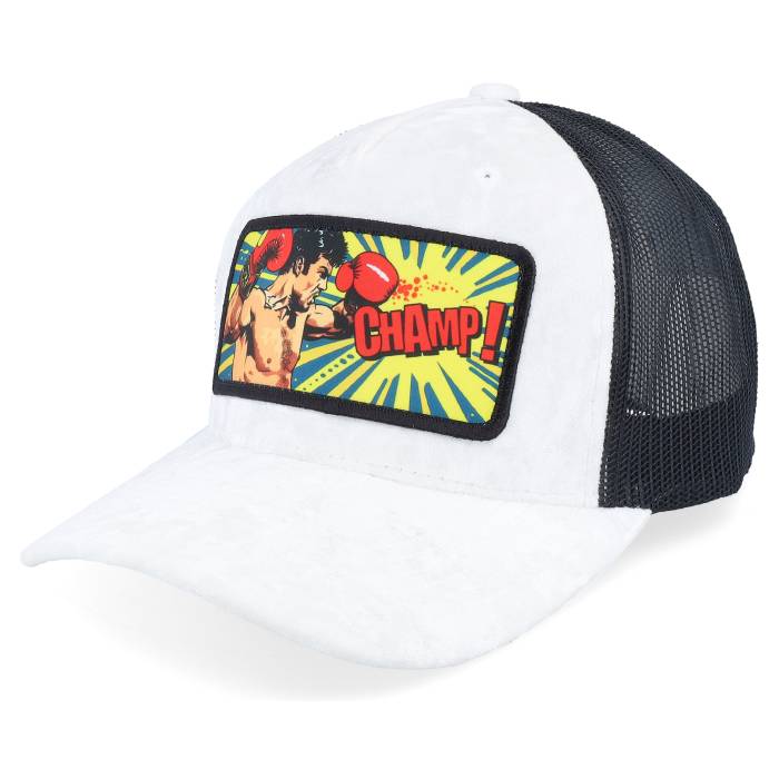 Calza Pennello 【 Champ Boxer Pop Art Velvet White/Black A-Frame Trucker Men White 】 アート トラッカー メンズ 白色 ホワイト｜スニケス