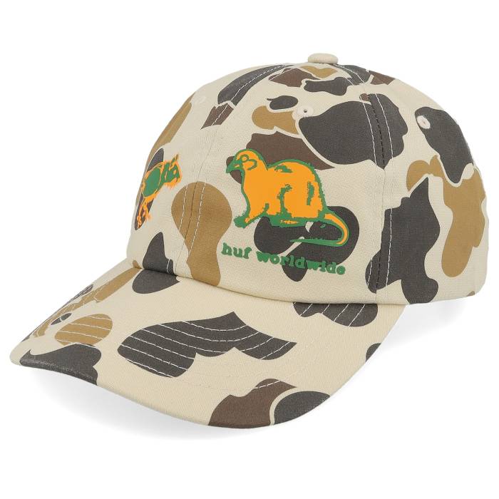 ハフ Huf 【 Rigeon Camo Dad Cap Men Beige / 】 カモ柄 キャップ 帽子 メンズ ベージュ｜スニケス 19,250円