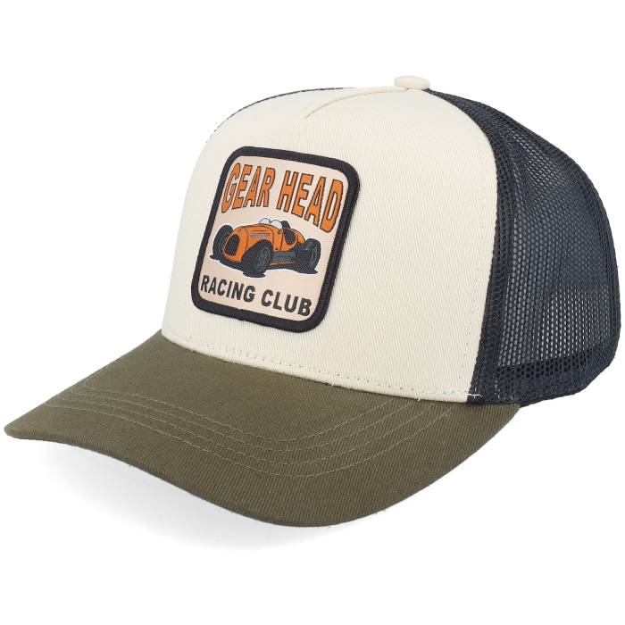 Kiddo Cap 【 Kids Gear Head Racing Club Ivory/Black/Dark Mash A-Frame Trucker Kids Green / White 】 ギア クラブ トラッカー ジュニア キッズ green 緑・グリーン 白色 ホワイト|スニケス