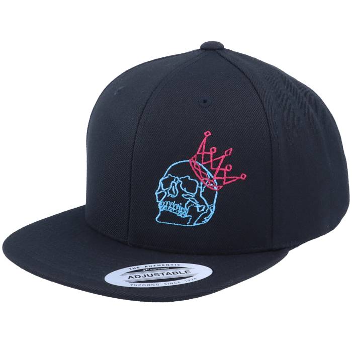 Kiddo Cap 【 Kids Neon Summer Skull Crown Black Snapback Kids Black 】 Summer サマー 黒色 ブラック Snapback スナップバック バッグ ジュニア キッズ 黒色 ブラック