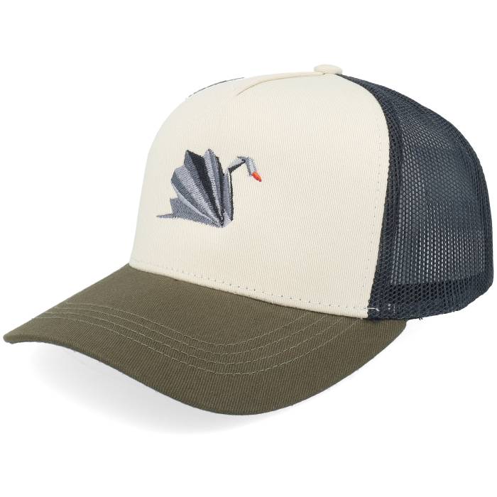 Seeberger 【 Kids Paper Black Swan Stone/Black/Olive A-Frame Trucker Kids Beige 】 黒色 ブラック トラッカー ジュニア キッズ ベージュ