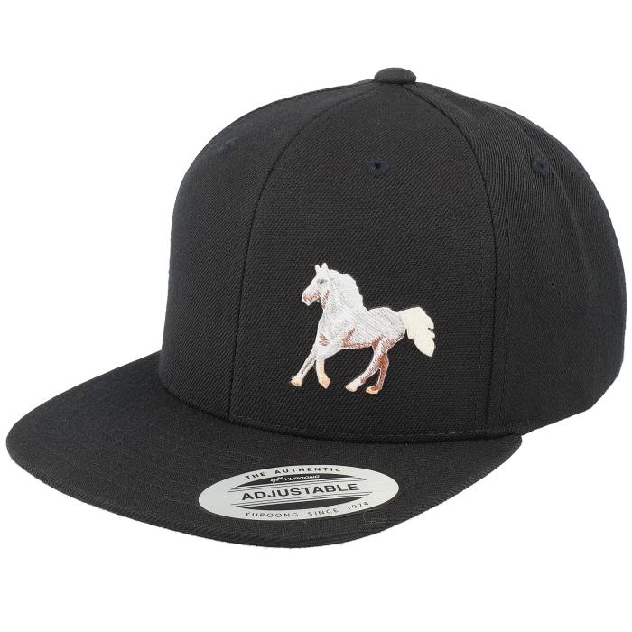 Kiddo Cap 【 Kids White Horse Side Black Snapback Kids Black 】 白色 ホワイト 黒色 ブラック Snapback スナップバック バッグ ジュニア キッズ 黒色 ブラック｜スニケス