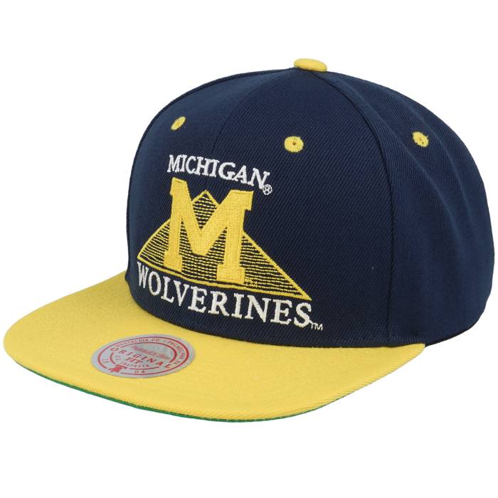 ミッチェル&ネス Mitchell & Ness 【 Michigan Wolverines Monument Blue Snapback Men Blue 】 ミシガン ウルヴァリンズ 青色 ブルー Snapback スナップバック バッグ メンズ 青色 ブルー｜スニケス 20,100円