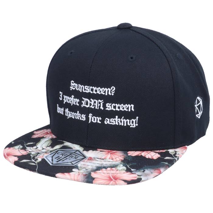 Critiql Hit 【 I Prefer Dm Screen D20 Black/Floral Snapback Men Black 】 Snapback スナップバック バッグ メンズ 黒色 ブラック
