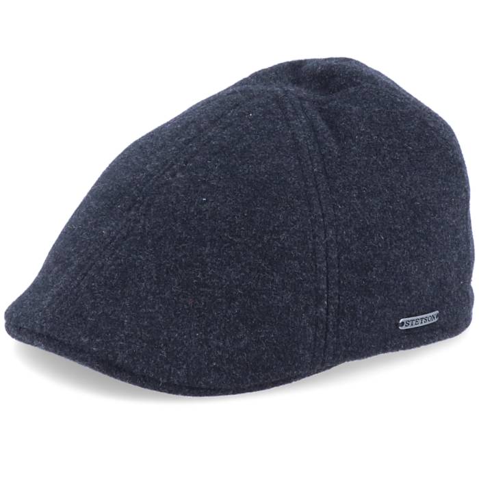 ステットソン Stetson 【 Texas Wool/Cashmere Ear Flap 2 Black Flat Cap Men Black 】 テキサス 黒色 ブラック キャップ 帽子 メンズ 黒色 ブラック|スニケス
