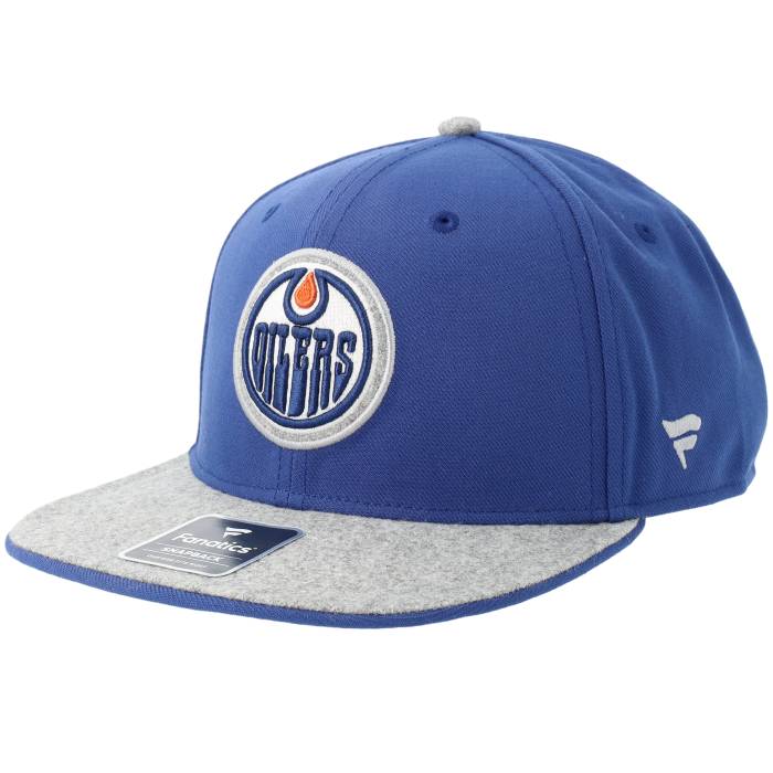 ファナティクス Fanatics 【 Edmonton Oilers Loden Flat Brim Blue/Gray Snapback Men Blue 】 エドモントン オイラーズ Snapback スナップバック 御徒面子 メンズ 青味 青み