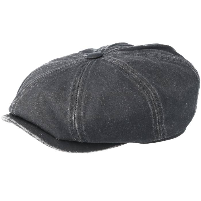 ステットソン Stetson 【 Hatteras Co/Pes Black Flat Cap Men Black 】 黒色 ブラック キャップ 帽子 メンズ 黒色 ブラック