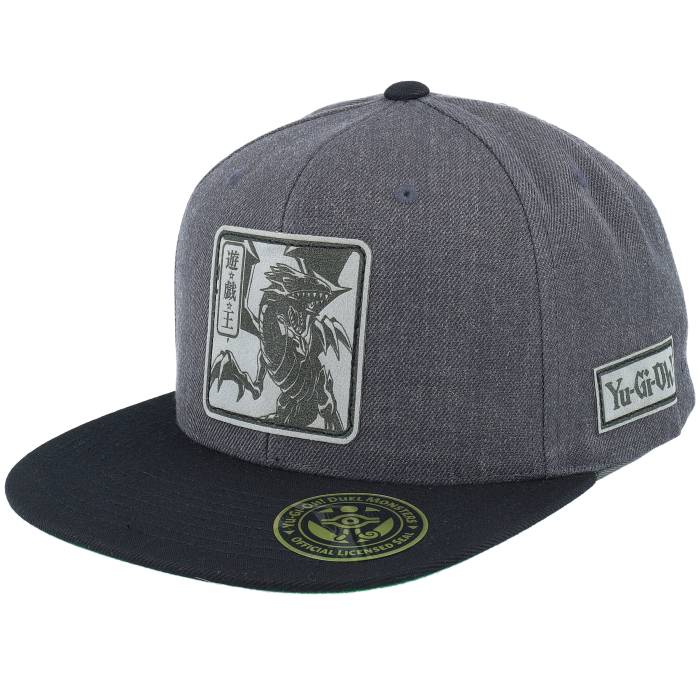 Yu-Gi-Oh! 【 Blue-Eyes White Dragon Grey Engraved Charcoal Snapback - Yu-Gi-Oh Men Grey 】 白色 ホワイト ドラゴン 灰色 グレー チャコール Snapback スナップバック バッグ メンズ 灰色 グレー|スニケス