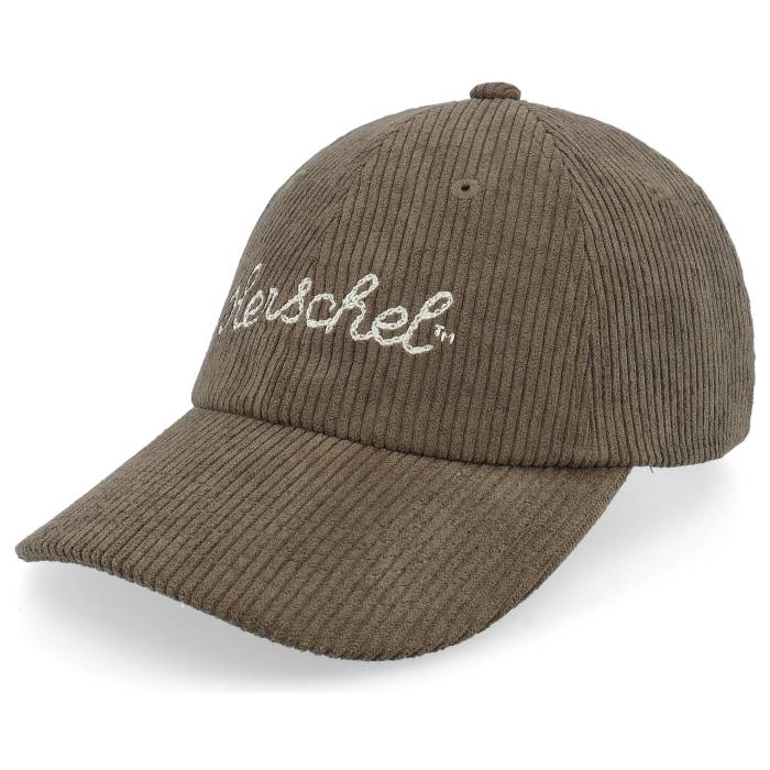 Herschel 【 Sylas Chain Stitch Cap Bungee Corduroy/White Dad Cap Men Brown 】 旗がしら かぶり笠 メンズ 赤銅色 赤銅色