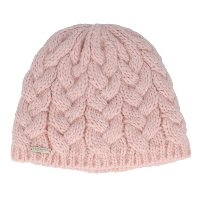 【★百貨店SALE★6/11夜夜中2時迄】Seeberger 【 Beautiful Cabl Knit Pink Beanie Women Pink 】 編み物 pink サクラ色 旗がしら かぶり笠 レディース pink サクラ色