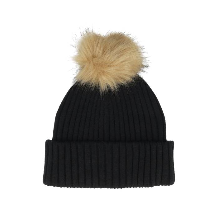 【★百貨店SALE★6/11十二時2時迄】Mjm Hats 【 Womens Beanie Pia 42  Mix Black Pom Women Black 】 レディース 旗がしら かぶり笠 黒いこと 黒いこと レディース 黒いこと 黒いこと