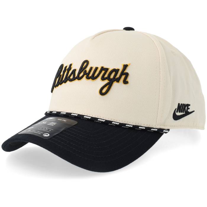 Nike Mlb 【 Pittsburgh Pirates Rise Natural/Black A-Frame Adjustable Men Beige 】 ピッツバーグ パイレーツ団 ライズ メンズ ベージュ
