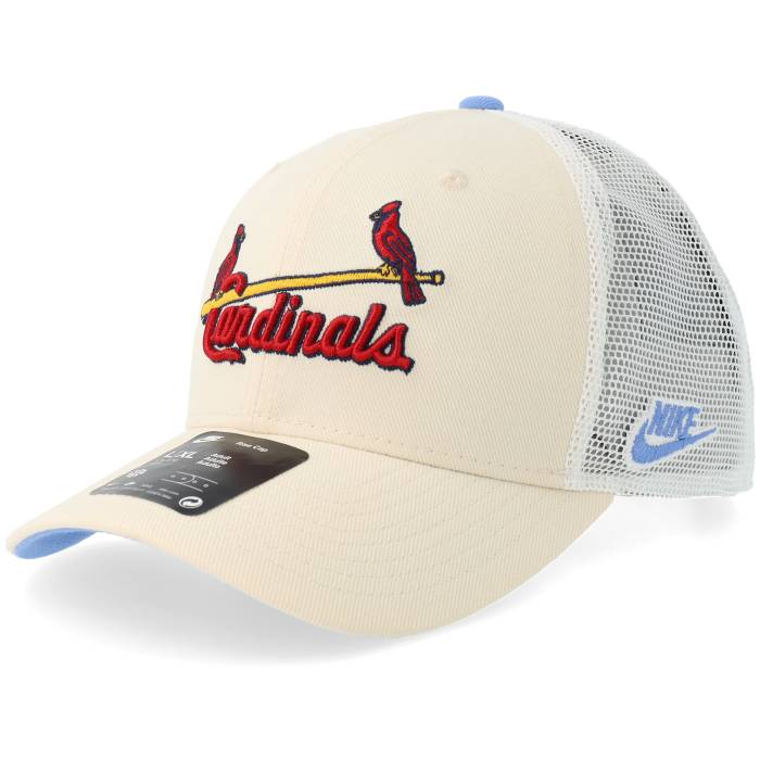 Nike Mlb 【 St. Louis Cardinals Dri-Fit Rise Natural/Sundown/White Trucker Men Beige 】 カージナルス 素っ気ない相応う ライズ トラッカー メンズ ベージュ