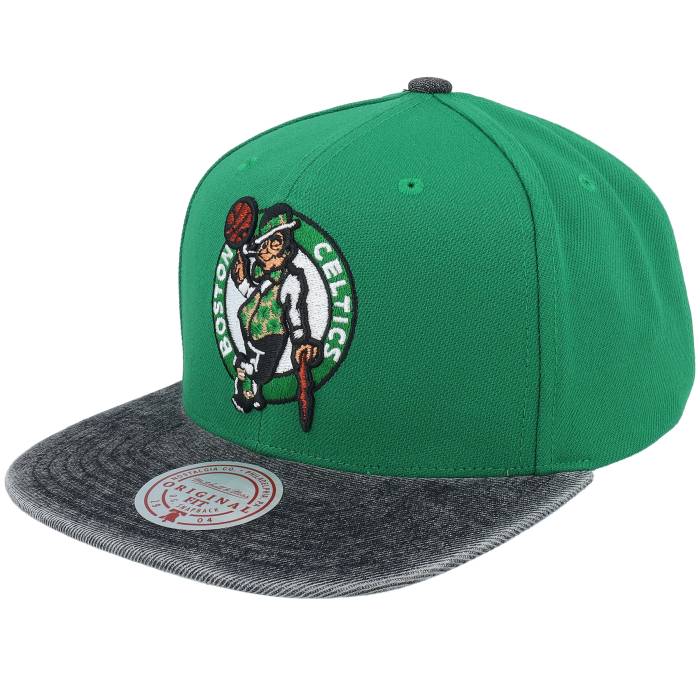 ミッチェル\u0026ネス Mitchell \u0026 Ness 【 Boston Celtics Denim Patchwork Green/Black Snapback Men Green 】 豆の町 セルティックス ジーンズ Snapback スナップバック 御徒面子 メンズ green 緑・緑であること