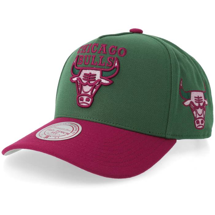 ミッチェル\u0026ネス Mitchell \u0026 Ness 【 Chicago Bulls Hwc Rose Gold Pro Green/Burgundy A-Frame Adjustable Men Green 】 風の強い町 ブルズ Rose サクラ色 ゴールド 労働者階級 メンズ green 緑・緑であること