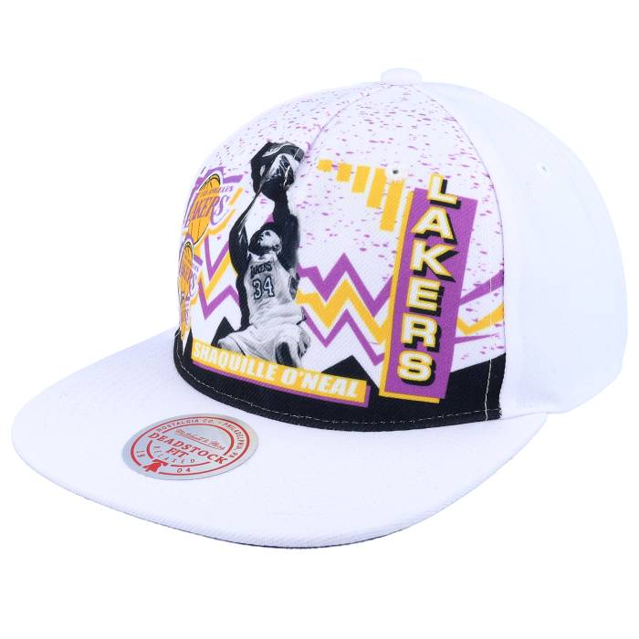 ミッチェル&ネス Mitchell & Ness 【 Los Angeles Lakers 90'S Playa Shaquille O'neal White Snapback Men White 】 Lakers レイカーズ 白色 ホワイト Snapback スナップバック バッグ メンズ 白色 ホワイト|スニケス