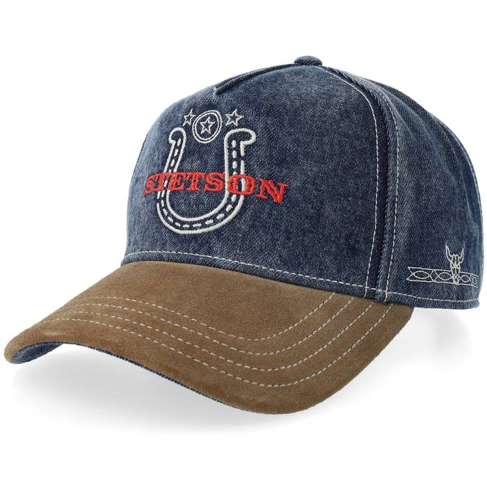 ステットソン Stetson 【 Denim Western Brown/Denim Blue A-Frame Adjustable Men Blue 】 デニム ウェスタン 青色 ブルー メンズ 青色 ブルー