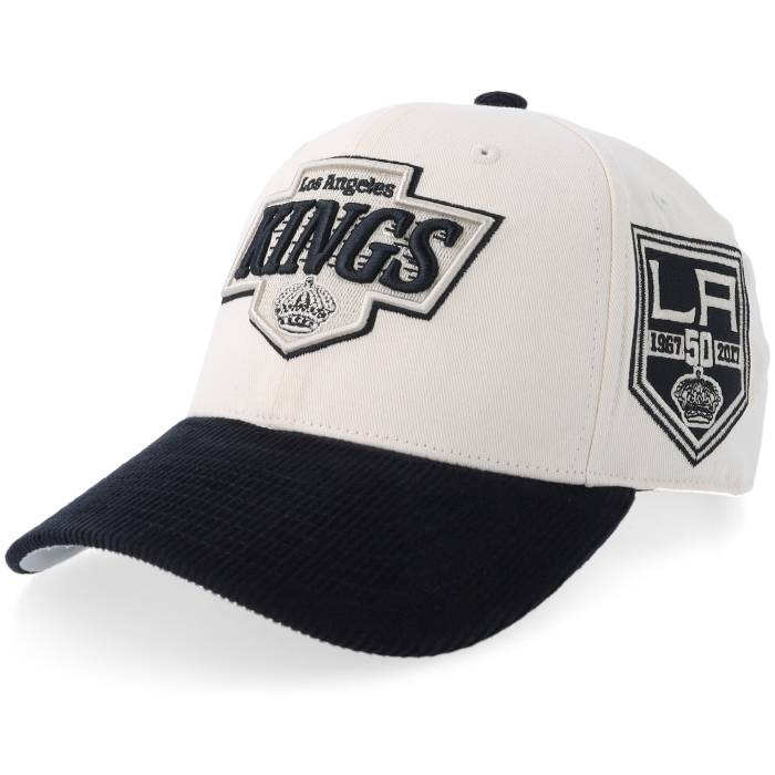 ミッチェル\u0026ネス Mitchell \u0026 Ness 【 Los Angeles Kings Fall Corduroy Pro Off White/Black Adjustable Men 】 Kings キングス 不良化 コール天 労働者階級 メンズ