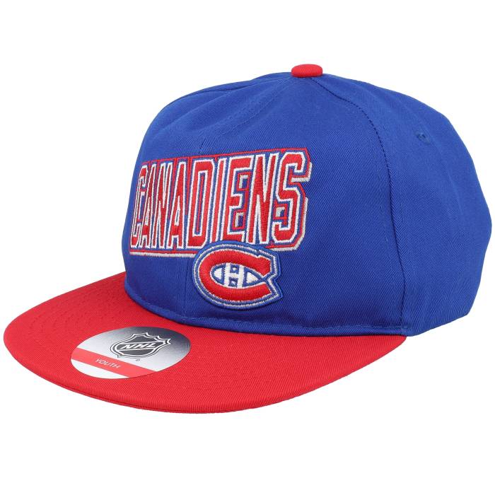 【★百貨店SALE★6/11真夜中2時迄】アウタースタッフ Outerstuff 【 Kids Montreal Canadiens Nhl Blue/Red Snapback Kids Blue 】 モントリオール カナディアンズ Snapback スナップバック 御徒面子 お坊っちゃん キッズ 青碧 青碧