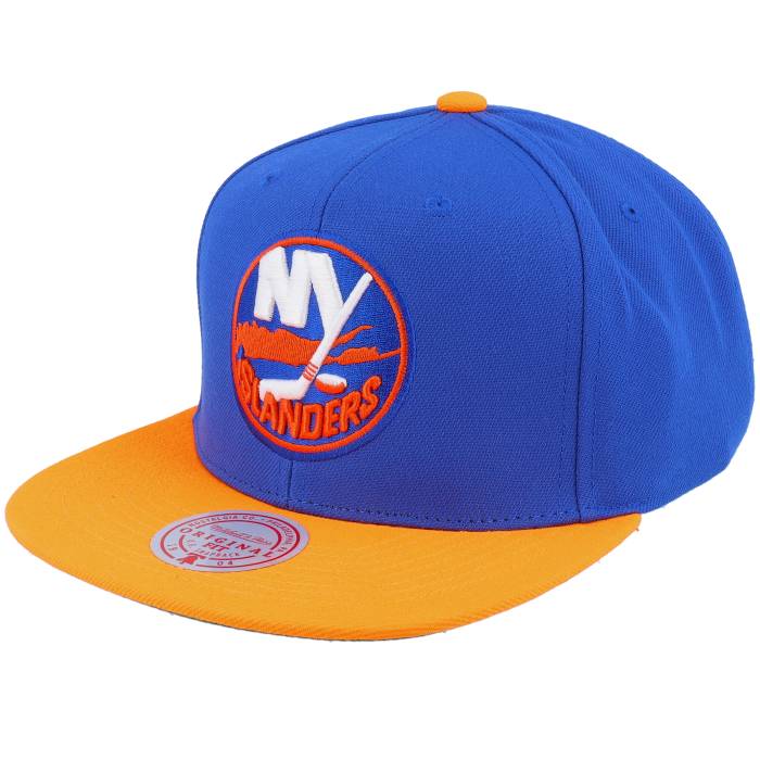 ミッチェル&ネス Mitchell & Ness 【 New York Islanders Team 2 Tone 2.0 Navy/Orange Snapback Men Blue 】 アイランダース Team チーム Snapback スナップバック バッグ メンズ 青色 ブルー｜スニケス