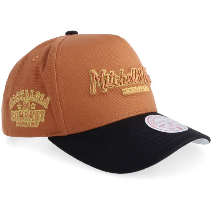 ミッチェル&ネス Mitchell & Ness 【 Nostalgia Pro Crown Own Brand Burnt Orange/Black A-Frame Adjustable Men Orange / Brown 】 プロ メンズ orange 橙・オレンジ 茶色 ブラウン｜スニケス