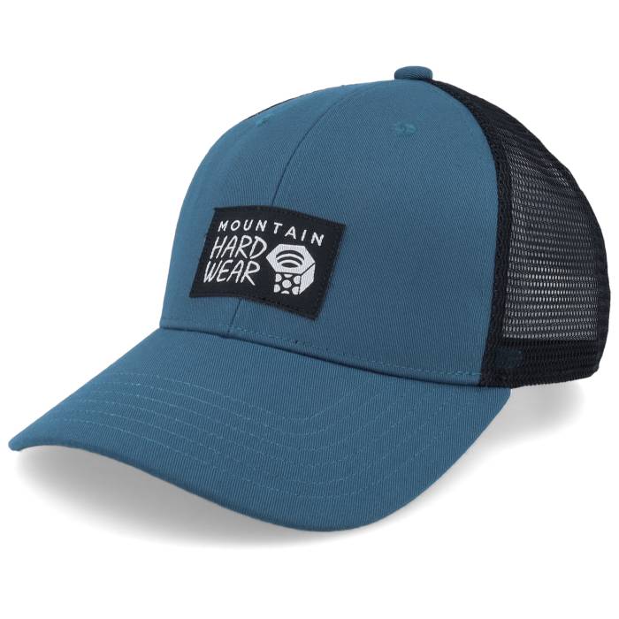 マウンテンハードウェア Mountain Hardwear 【 Logo Hat Dark Caspian Trucker Men Blue 】 ロゴ トラッカー メンズ 青色 ブルー